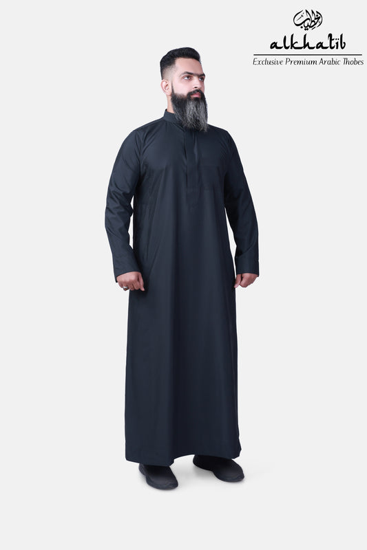 AL KHATIB SAUDI STYLE BLACK THOBE STYLE 2