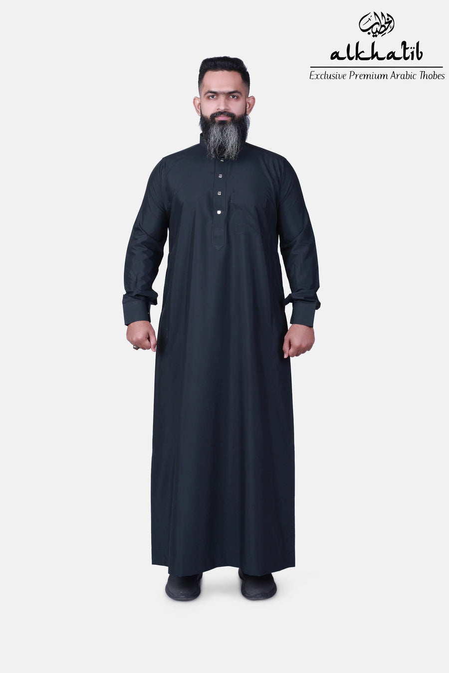 AL KHATIB SAUDI STYLE BLACK THOBE