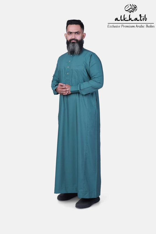 AL KHATIB SAUDI STYLE PINE GREEN THOBE