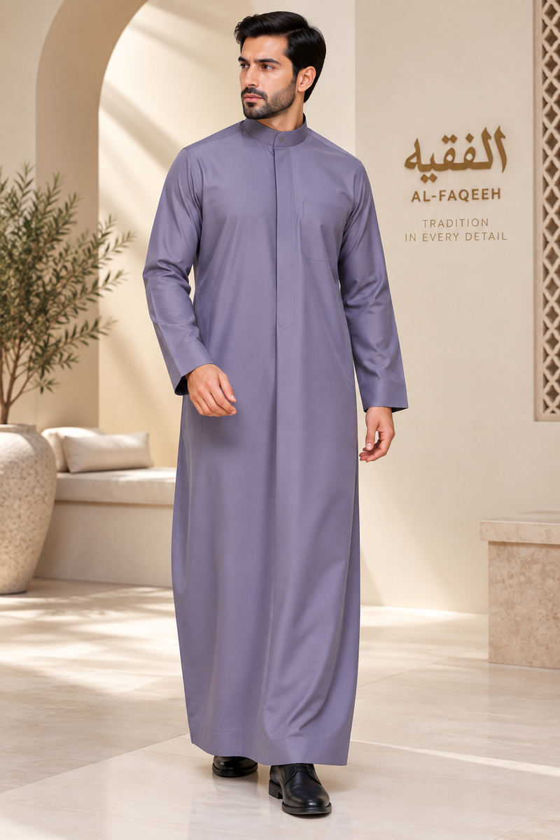 AL FAQEEH SAUDI STYLE SOFT LAVENDER PREMIUM THOBE