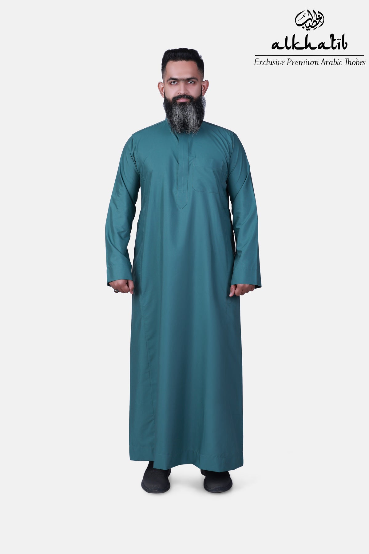AL KHATIB SAUDI STYLE PINE GREEN THOBE STYLE 2