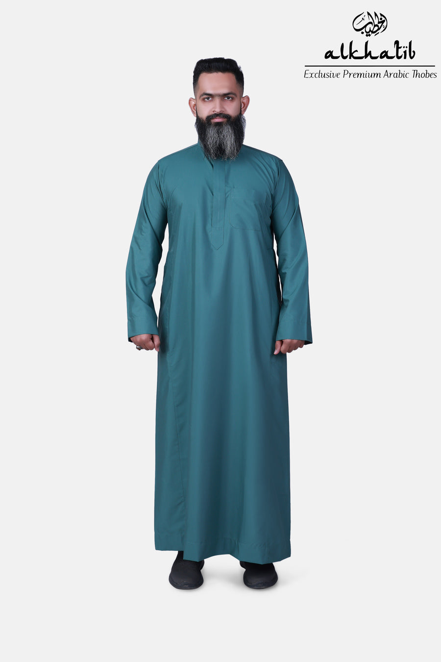 AL KHATIB SAUDI STYLE PINE GREEN THOBE STYLE 2