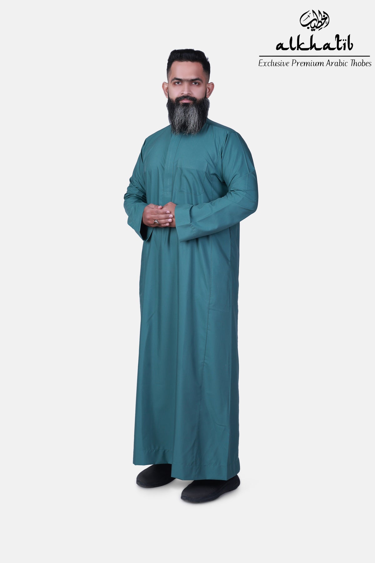 AL KHATIB SAUDI STYLE PINE GREEN THOBE STYLE 2
