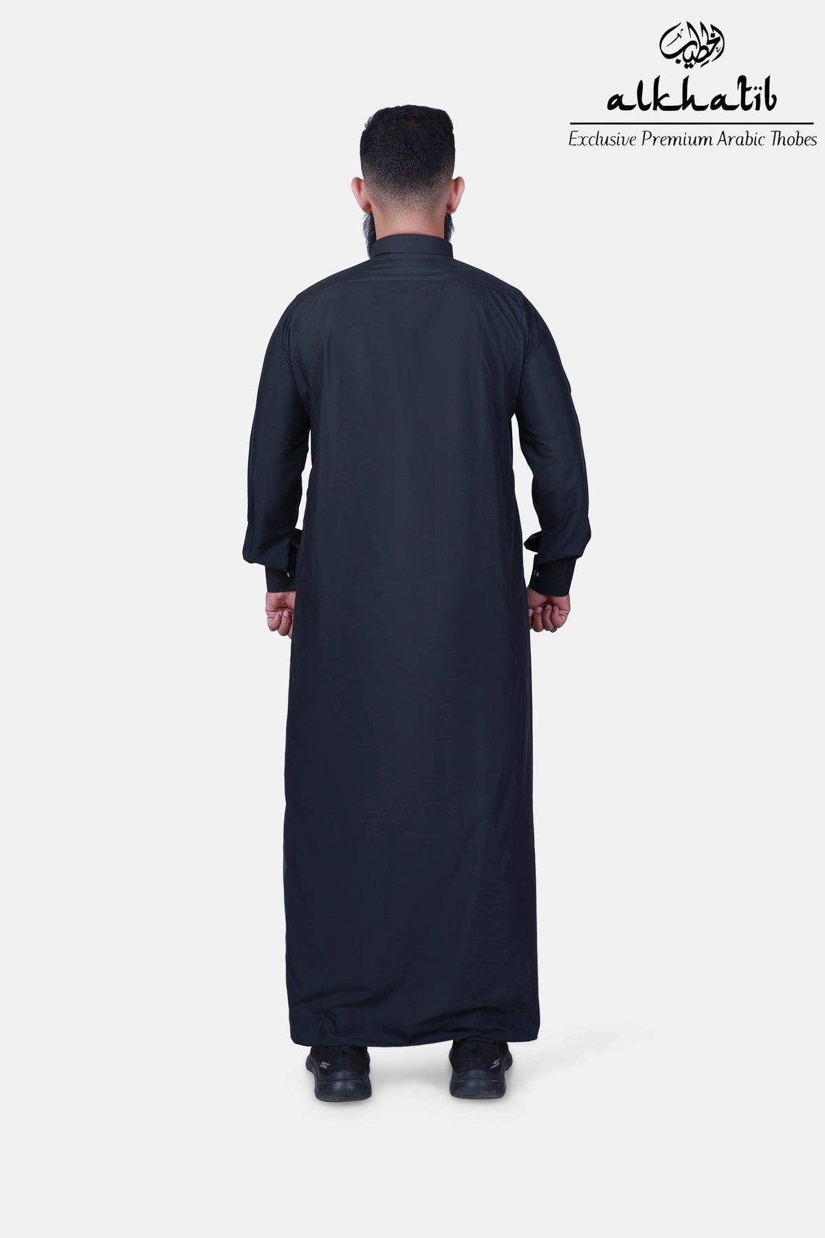 AL KHATIB SAUDI STYLE BLACK THOBE