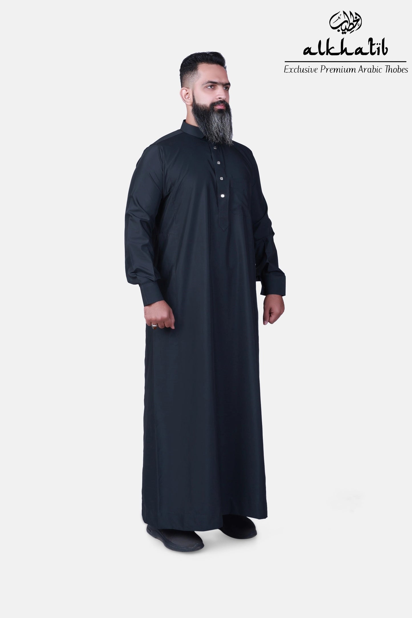 AL KHATIB SAUDI STYLE BLACK THOBE