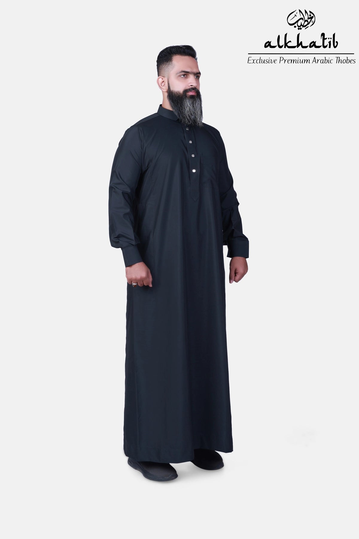 AL KHATIB SAUDI STYLE BLACK THOBE