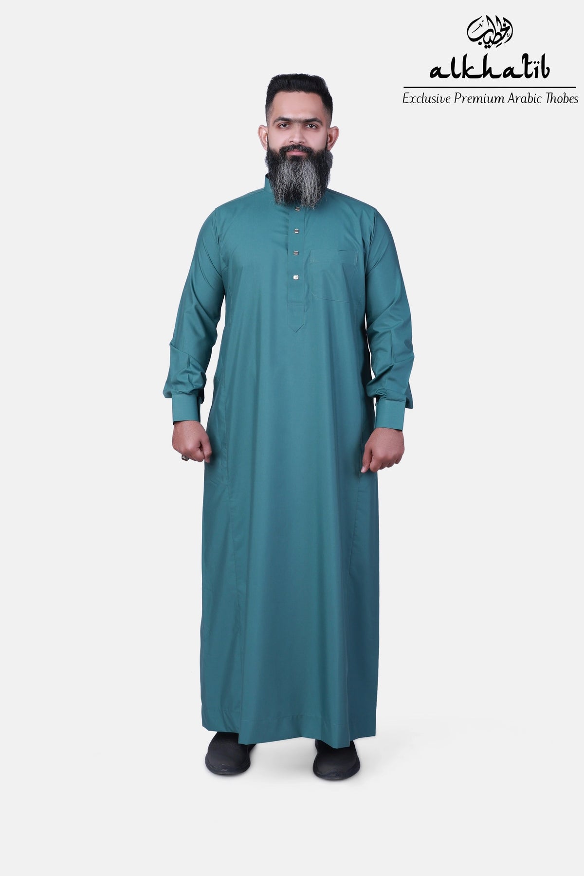 AL KHATIB SAUDI STYLE PINE GREEN THOBE