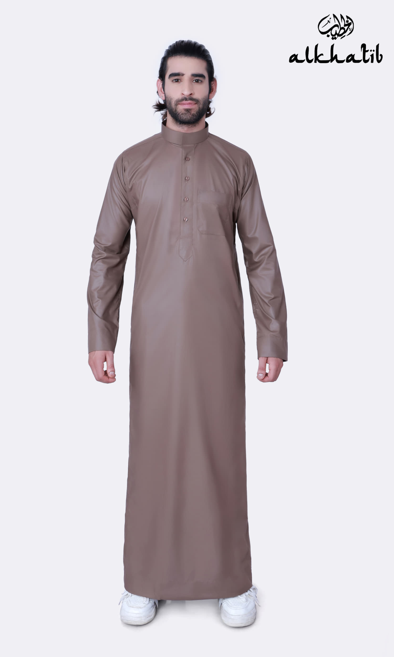 AL KHATIB CHOC BROWN SAUDI STYLE THOBE